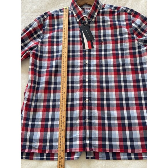 Tommy Hilfiger Mens Shirt Extra Large Button Plaid Adaptive Easy Closure - Picture 4 of 13
